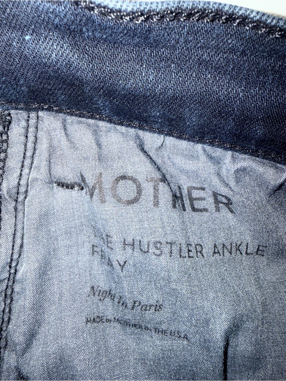 MOTHER Hustler Ankle Jeans in Navy Blue